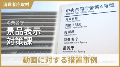 消費者庁へのインタビュー「動画に対する措置事例」